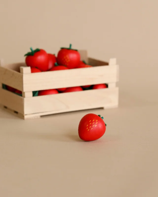 robust and child-safe wooden toys for all ages                   Erzi Strawberry Pretend Food