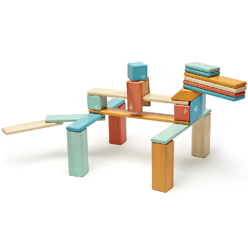 robust and child-safe wooden toys for all ages                   Tegu Sunset Magnetic Wooden Block 24 Pieces