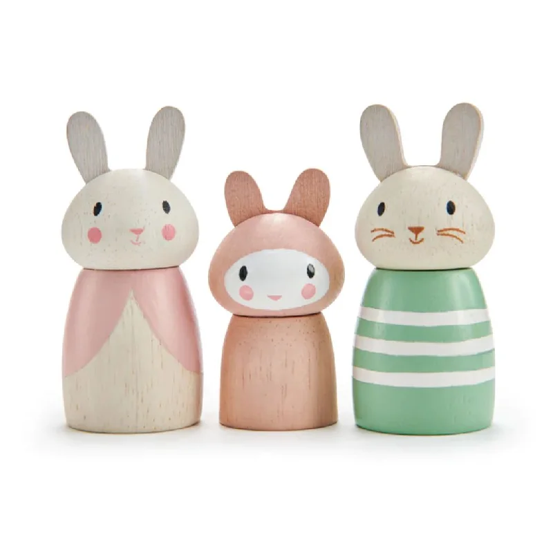 historically accurate and educational wooden toys that teach about cultures                   Bunny Tales Wooden Doll Set