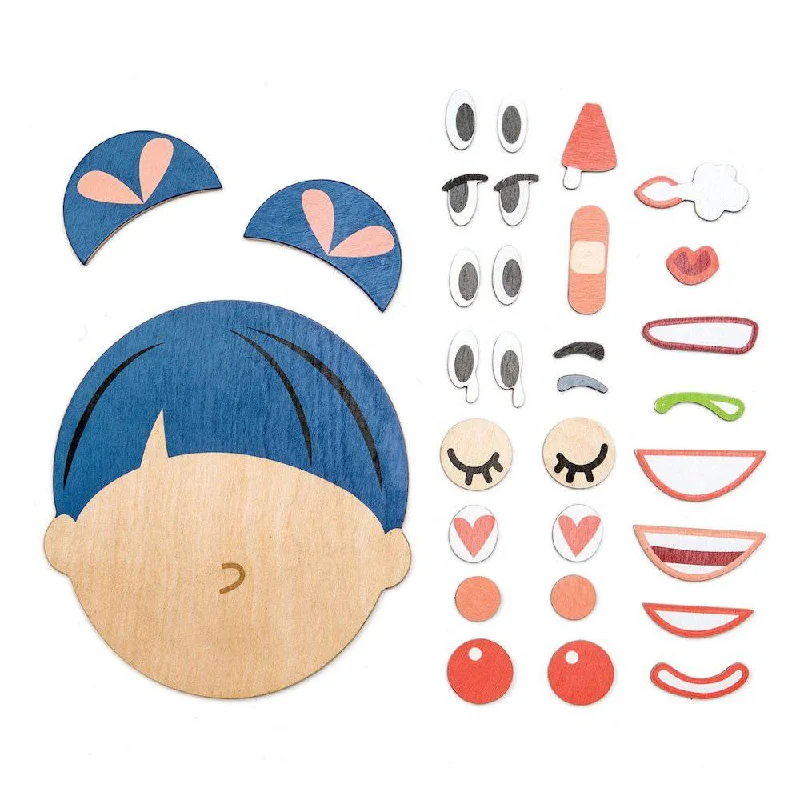 safe and appropriate wooden toys for young children                   Fun Faces Playset - What's Up?