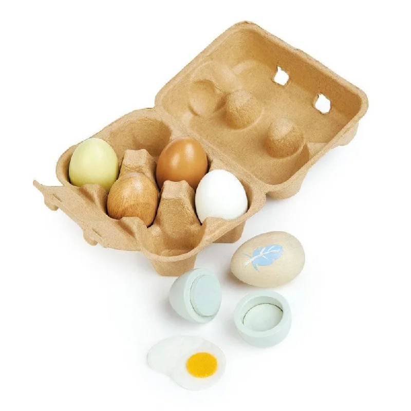 environmentally conscious wooden toys                 Wooden Eggs, Set of 6