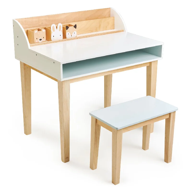 detailed and intricate wooden toys                   Wooden Forest Friends Desk and Chair