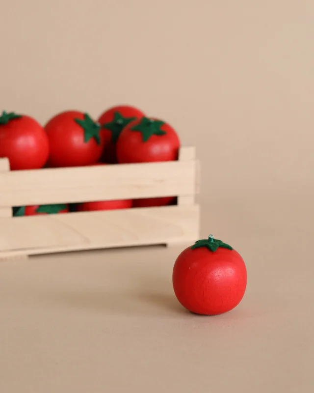 classic wooden toys for kids                Erzi  Tomato Pretend Food