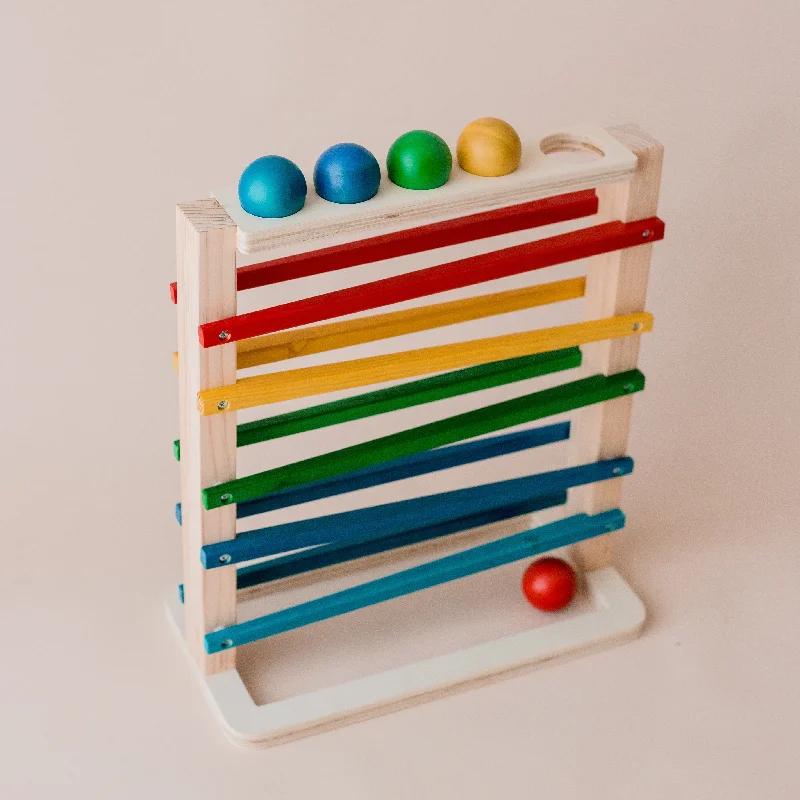 enchanting wooden toys for children                   Track a Ball Rack
