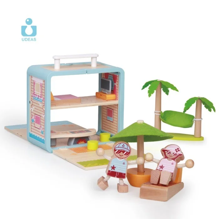eco-friendly and sustainably made wooden toys                   Udeas Boxset 2 Beach villa