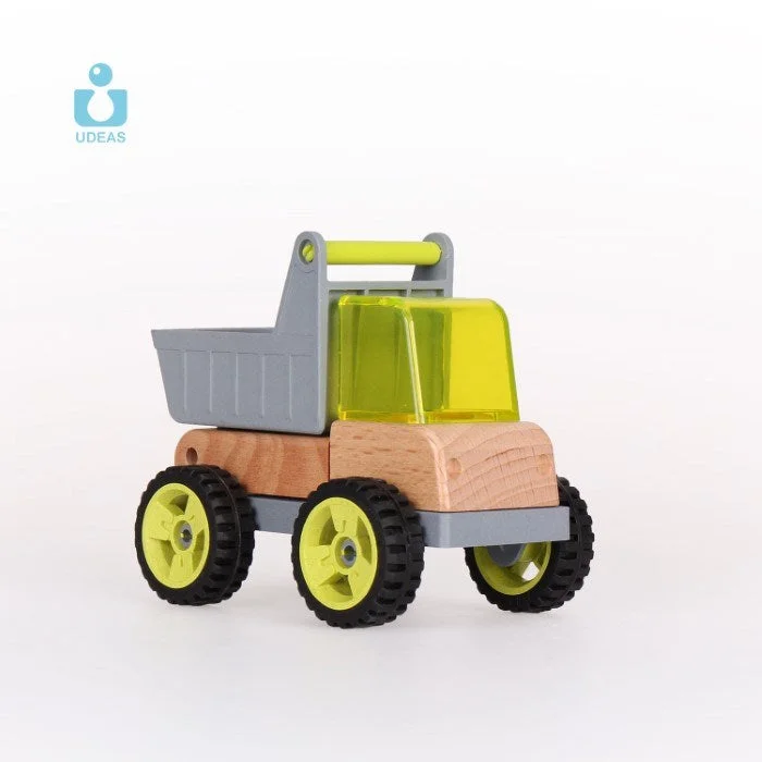 skillfully crafted wooden toys                   Udeas Varoom Mini Transformable Vehicle Tip lorry