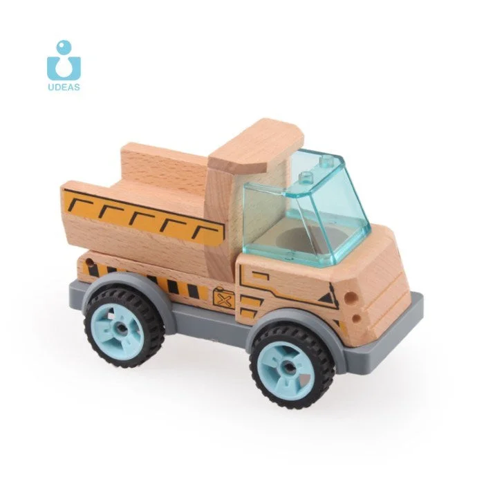 beautifully detailed wooden toys                  Udeas Varoom transformable Vehicle Tip lorry