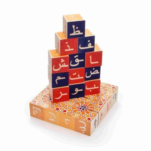 colorful wooden toys for toddlers             Arabic Wooden Alphabet Blocks