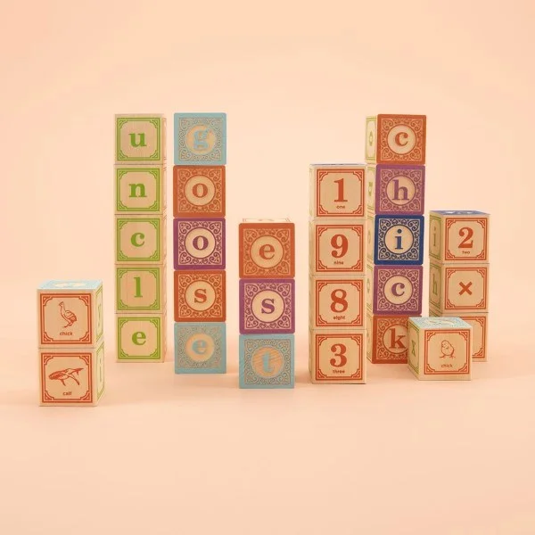 whimsical wooden toys                   Uncle Goose CLASSIC LOWER CASE-ABC BLOCKS