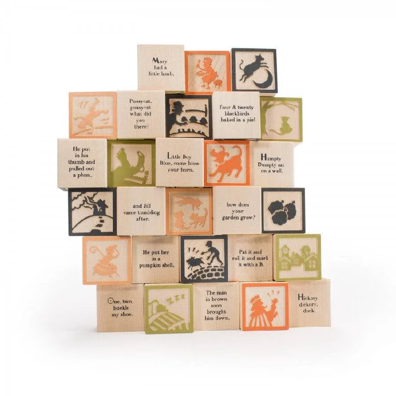 robust and engaging wooden toys for kids                   Wooden Nursery Rhyme Blocks