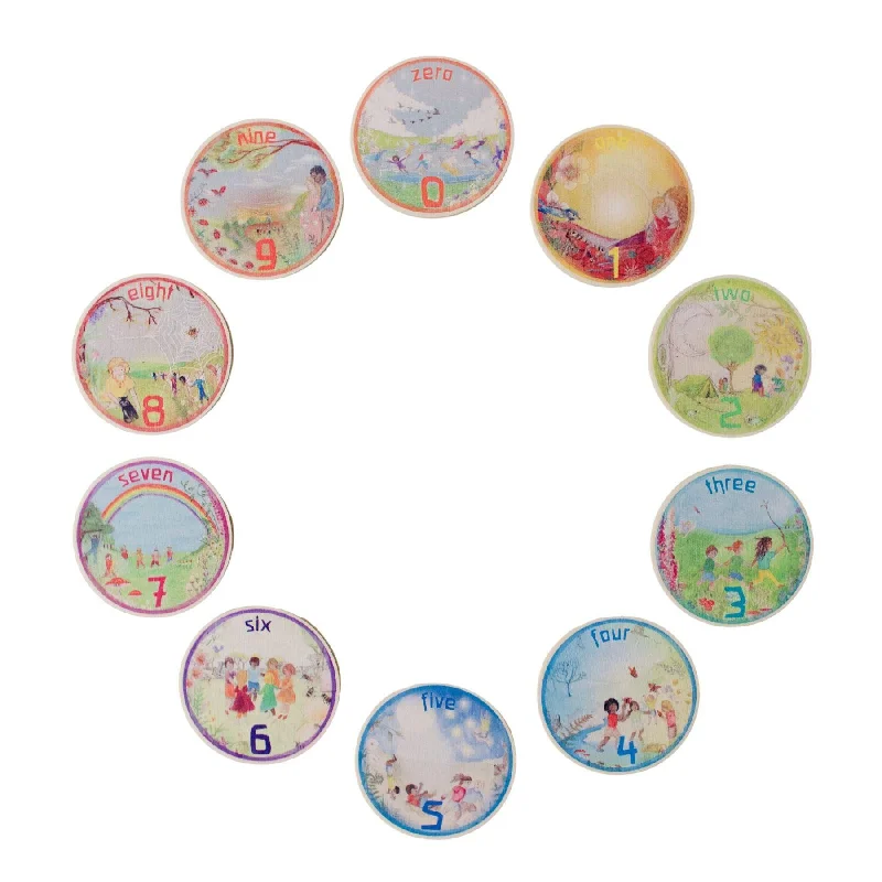 detailed and intricate wooden toys                   Wooden Math Number Coins Set