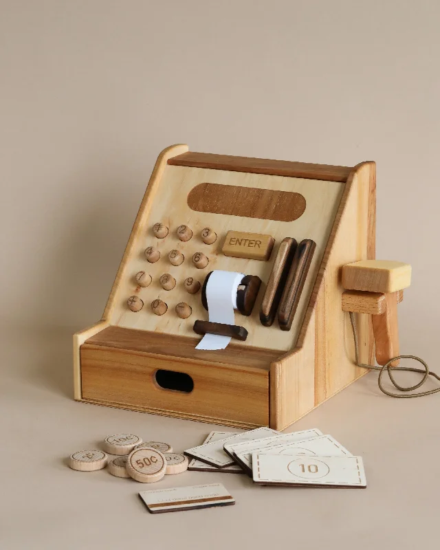 sturdy construction wooden toys                   Wooden Cash Register