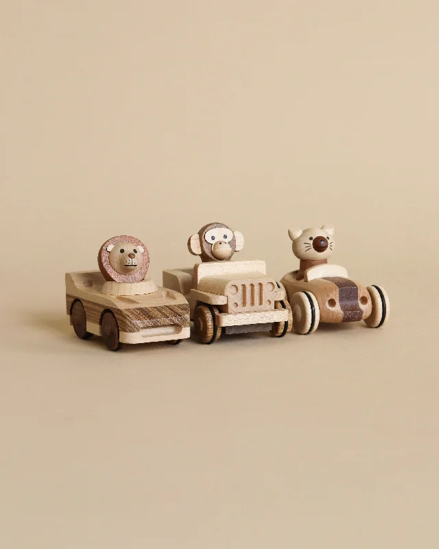 sustainable wooden toys                   Wooden Animal Pull-Back Car