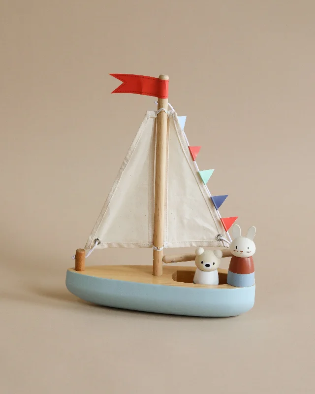 functional wooden toys               Wooden Sail Boat