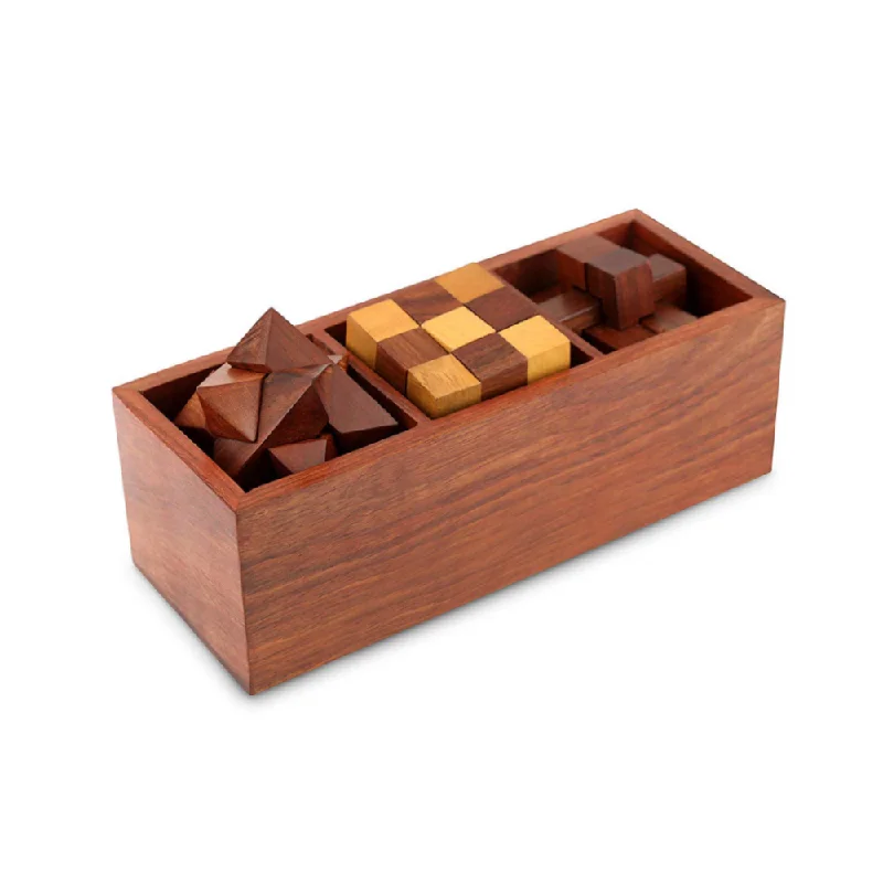 environmentally conscious wooden toys                 3 in 1 Wooden Box Puzzle