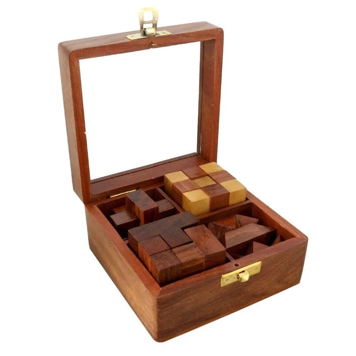 timeless classic wooden toys                   4 in 1 Wooden Box Puzzle