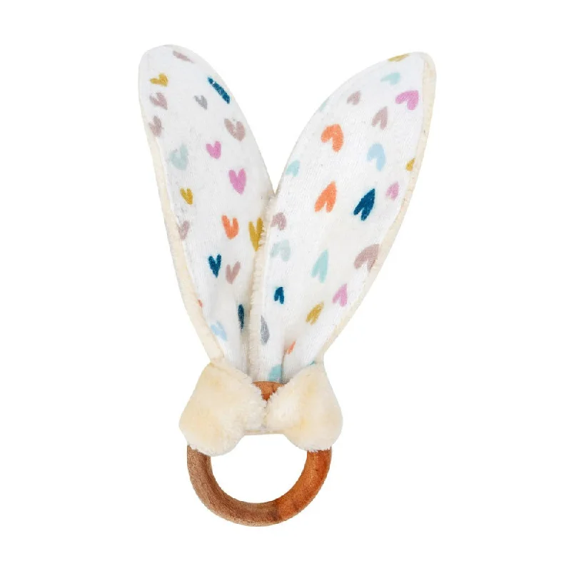 safe and child-appropriate wooden toys for different stages of development                   Bunny Ear Cloth Teether