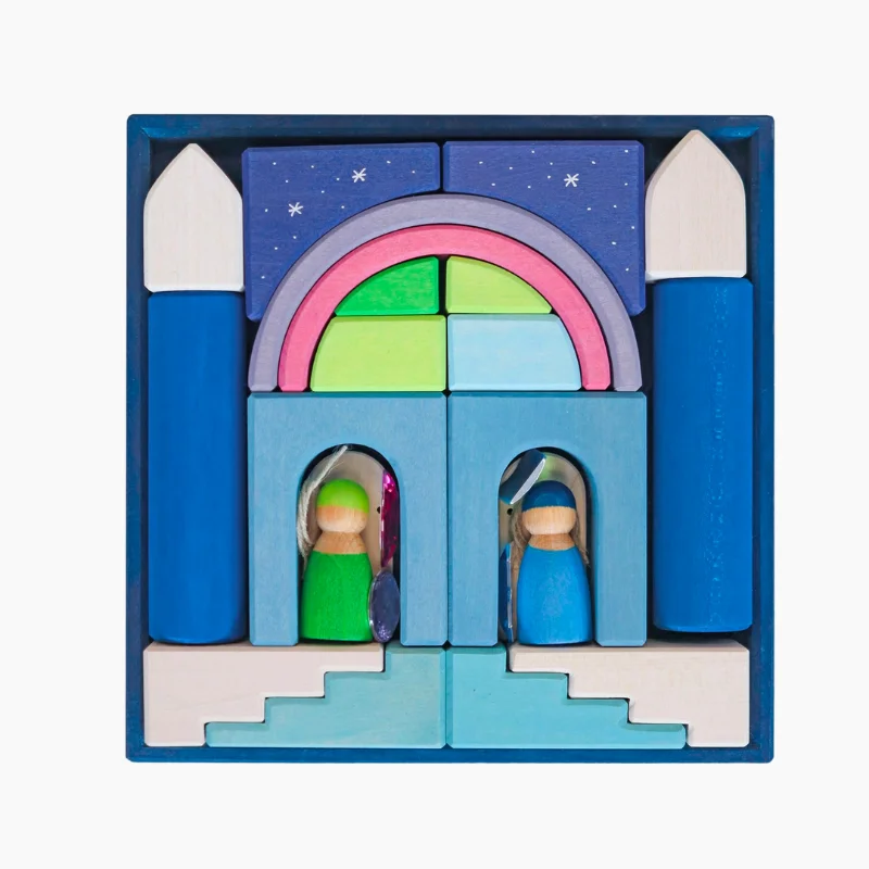 detailed and intricate wooden toys                   Building World Polar Light Wooden Play Set