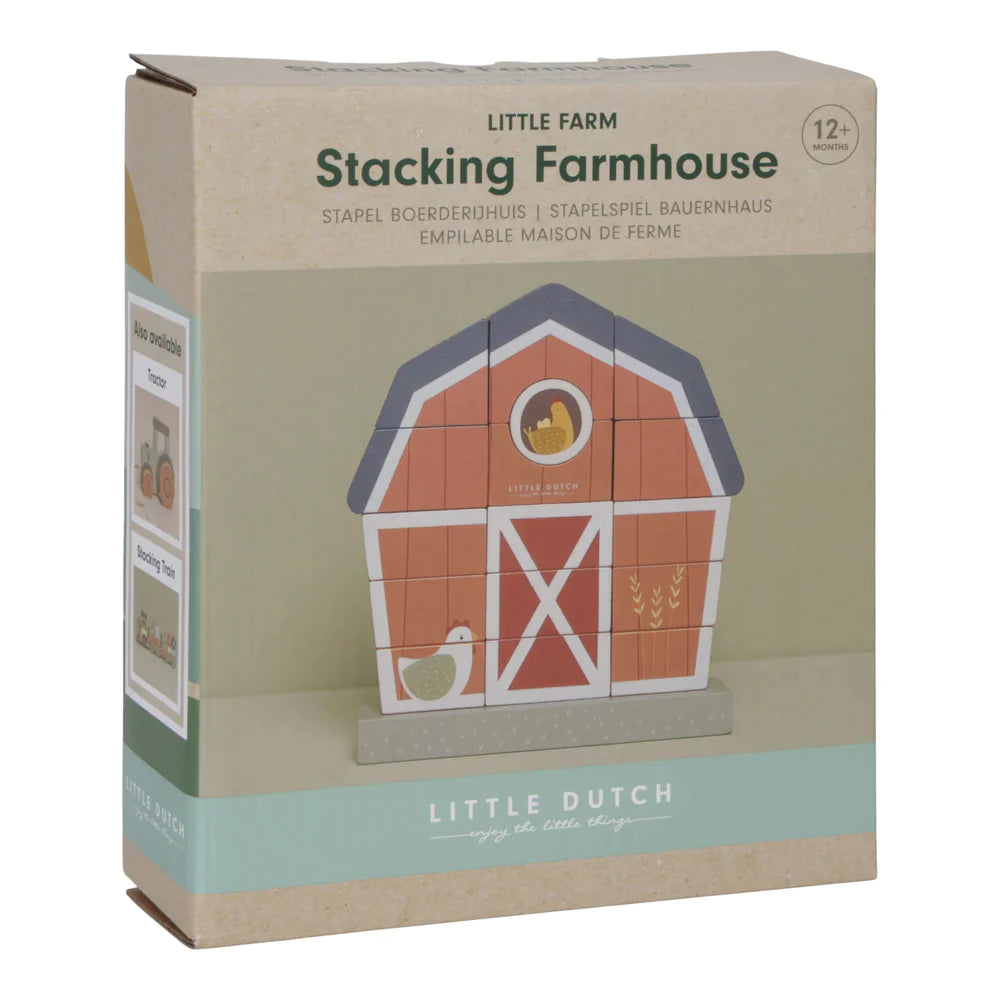 skillfully made wooden toys               Little Farm Wooden Stacking Farmhouse