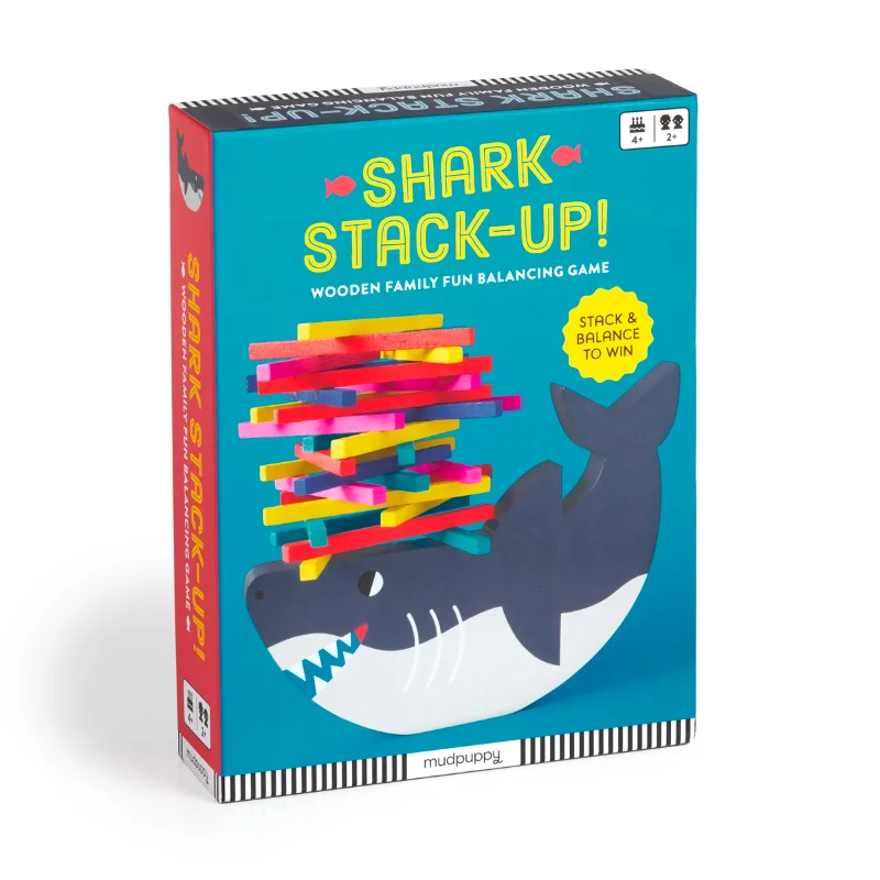 sturdy wooden toys                  Shark Stack-up! Wooden Balancing Game