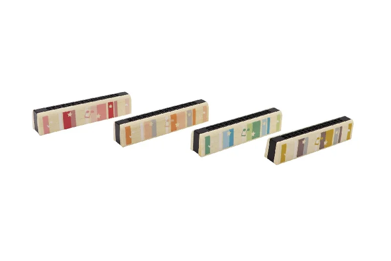 traditional wooden toys                   Pastel Wooden Harmonica