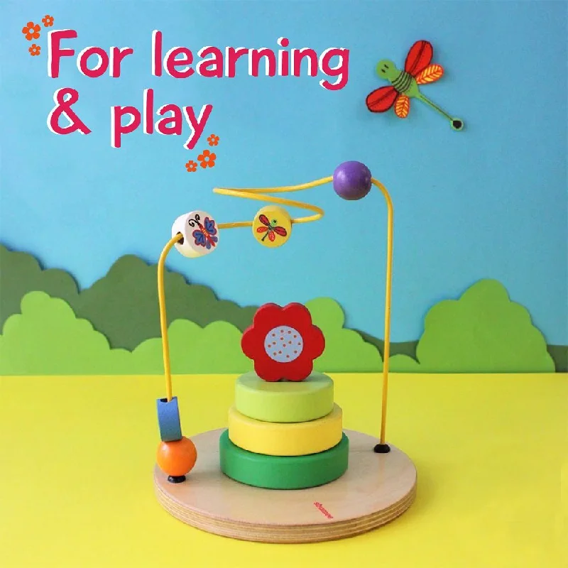 intricately designed wooden toys                 Garden Flower Wooden Maze