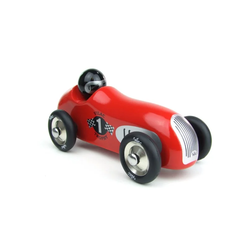 play-value packed wooden toys                   Vilac Old Sport Car (Red)