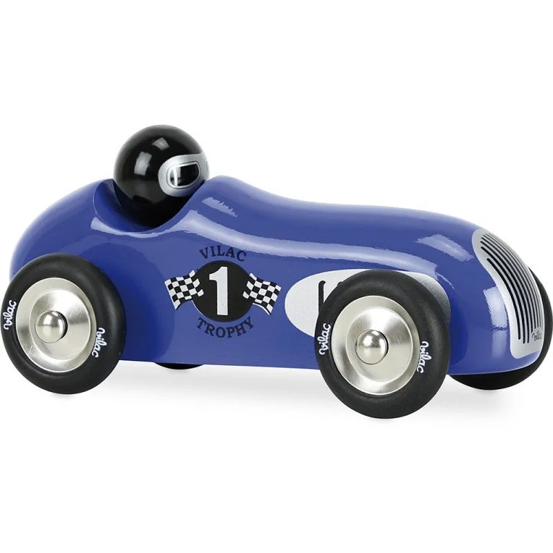 colorful and cheerful wooden toys                   Vilac Old Sport Car (Blue)