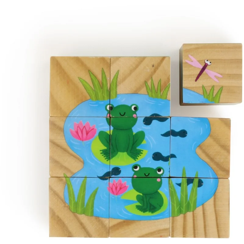 charming wooden toys                   Vilac Melusine 8 Wooden Blocks