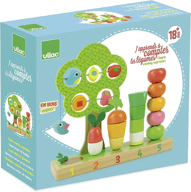 timeless wooden toys                   Vilac 2469 Farm I Learn Counting Vegetables