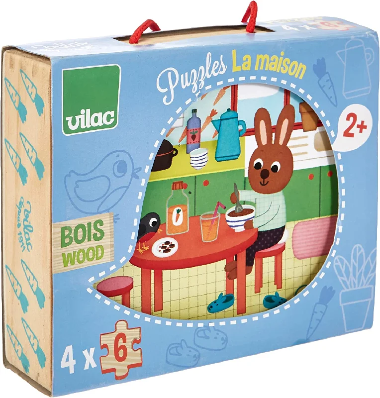 beautiful and detailed wooden toys that inspire creativity                   Vilac 2643 House Puzzle