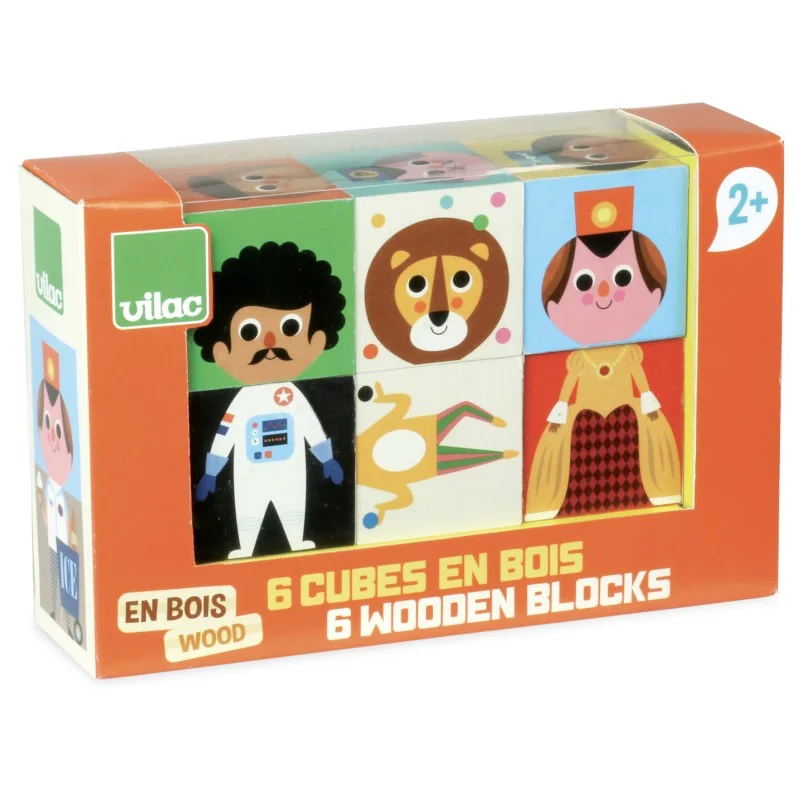 historically accurate and educational wooden toys that teach about cultures Vilac Arrhenius-Funny Blocks historically accurate and educational wooden toys that teach about cultures Vilac Arrhenius-Funny Blocks