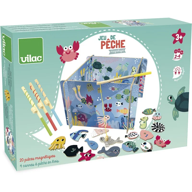robust and engaging wooden toys for kids                   Vilac Carlslund-Magnetic Fishing Box