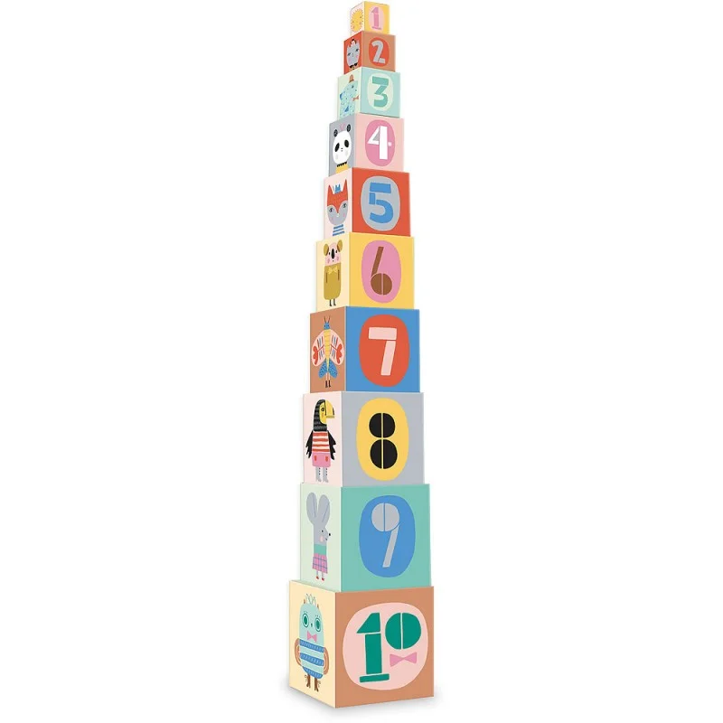 delightful wooden toys for children                   Vilac S Ultman-Cardboard Nesting Cubes
