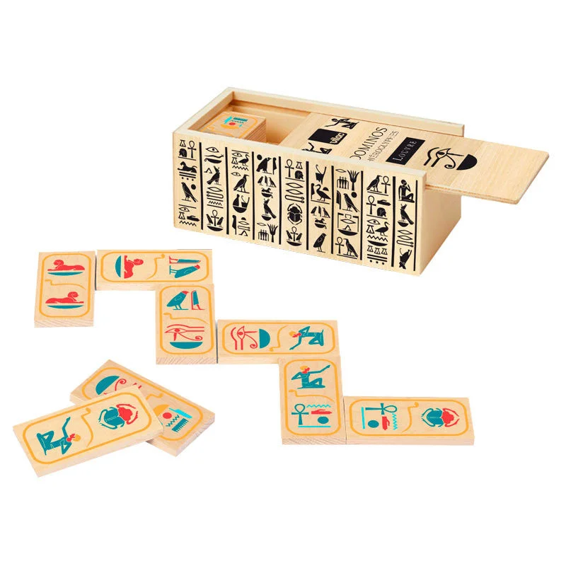 naturally finished and non-toxic wooden toys                   Vilac 9504 Hieroglyph  Dominoes game