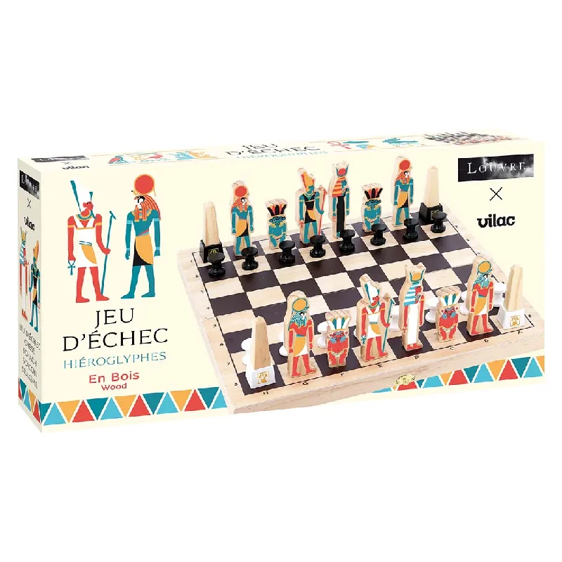 enchanting wooden toys for toddlers                   Vilac 9506 Hieroglyph  Chess game
