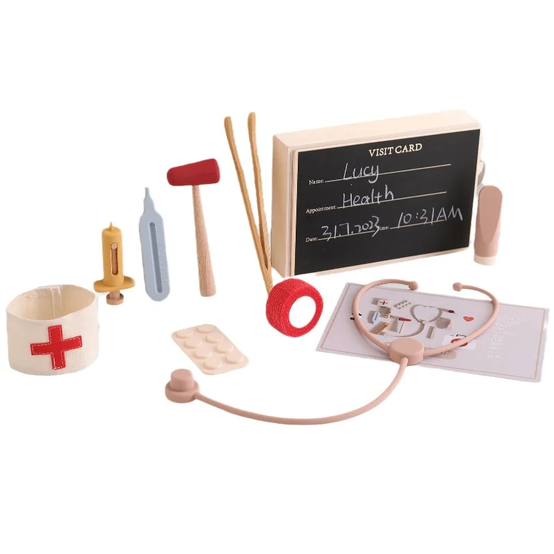 play-value packed wooden toys                   Wooden Doctor's Kit Pretend Play Children Toy