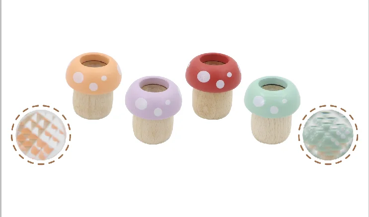 sturdy wooden toys                  Wooden Mushroom Prism Scope