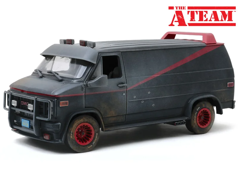 Fun toy cars1983 GMC Vandura Van Weathered Verson w/ Bullet Holes - The A-Team (Hollywood Series) Diecast 1:18 Scale Model - Greenlight 13567 Fun toy cars1983 GMC Vandura Van Weathered Verson w/ Bullet Holes - The A-Team (Hollywood Series) Diecast 1:18 Scale Model - Greenlight 13567