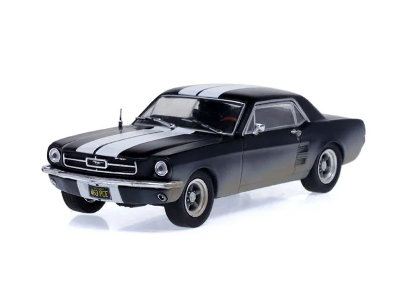 High-quality toy cars Adonis Creed's 1967 Ford Mustang Coupe - Matte Black w/ White Stripes (Weathered) Creed II Diecast 1:43 Scale Model - Greenlight 86621 High-quality toy cars Adonis Creed's 1967 Ford Mustang Coupe - Matte Black w/ White Stripes (Weathered) Creed II Diecast 1:43 Scale Model - Greenlight 86621