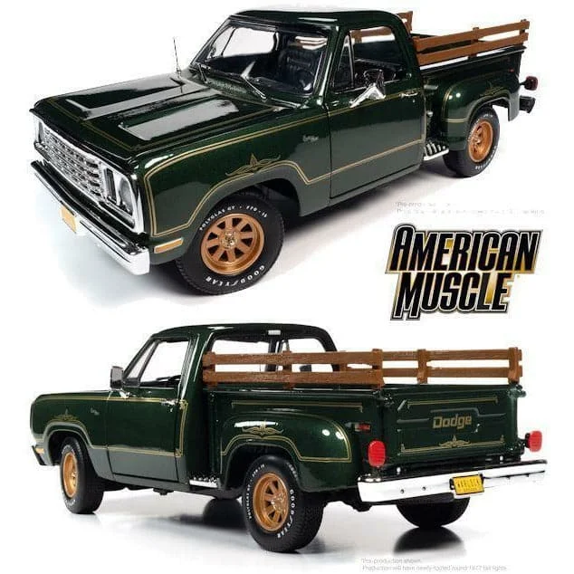 Playful toys AUTO WORLD American Muscle 1/18 1977 Dodge Pickup Stepside Warlock