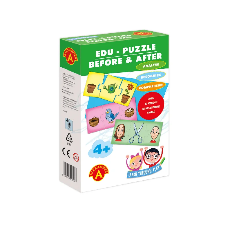 Educational games Before & After Puzzle - Wise Owl