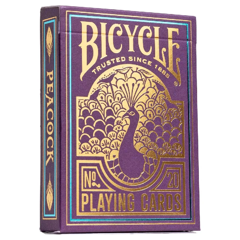 Thought-provoking puzzles Bicycle Purple Peacock Playing Cards