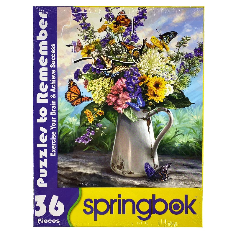 Strategic puzzles Butterfly Blossoms 36 Piece Large Format Puzzles To Remember