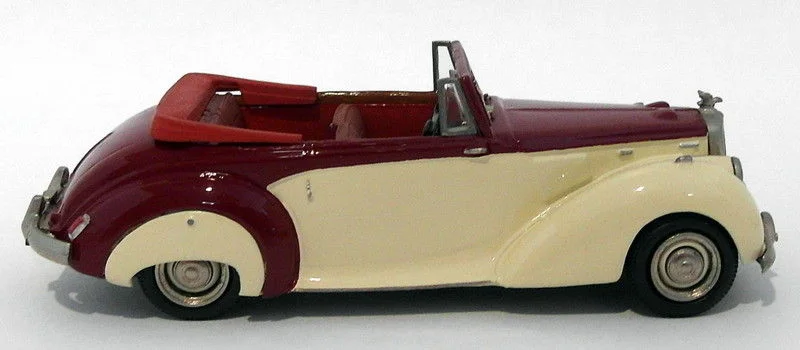 Realistic toy carsTop Marques 1/43 Scale HE4 - 1954 Alvis TC 21/100 Grey Lady Open - Maroon/Cream
