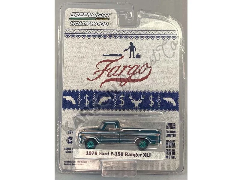 High-quality toy cars CHASE 1978 Ford F-150 Ranger XLT - Fargo (Hollywood) Series 35 Diecast 1:64 Model - Greenlight 44950E
