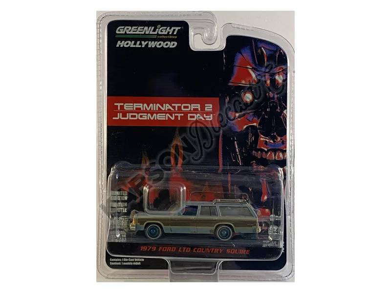 High-quality toy cars CHASE 1979 Ford LTD Country Squire "Terminator 2: Judgment Day" (1991) Movie "Hollywood Series" Release 32 Diecast 1:64 Model - Greenlight 44920C High-quality toy cars CHASE 1979 Ford LTD Country Squire "Terminator 2: Judgment Day" (1991) Movie "Hollywood Series" Release 32 Diecast 1:64 Model - Greenlight 44920C
