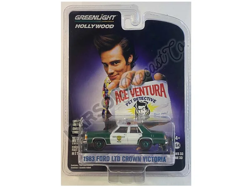 Fun toy carsCHASE 1983 Ford LTD Crown Victoria Miami Police Department - Ace Ventura: Pet Detective (Hollywood) Series 33 Diecast 1:64 Scale Model - Greenlight 44930B Fun toy carsCHASE 1983 Ford LTD Crown Victoria Miami Police Department - Ace Ventura: Pet Detective (Hollywood) Series 33 Diecast 1:64 Scale Model - Greenlight 44930B