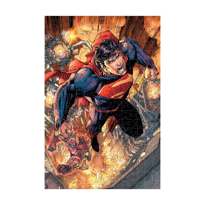 Fast-paced games Prime 3D Superman 300-Piece 3D Lenticular Jigsaw Puzzle in Collectible Tin Book