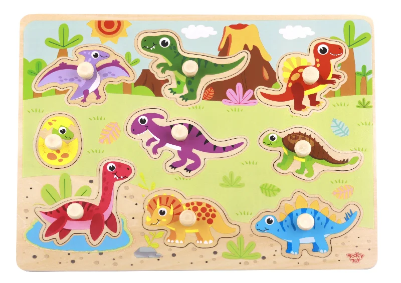 Fun gamesDino Peg Puzzle - Tooky Toy